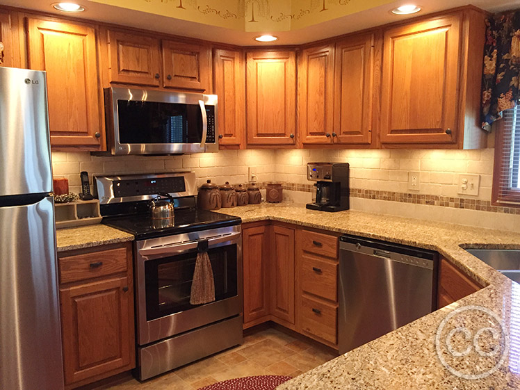 Kitchen painted with Classic Cupboards Paint. Visit www.classiccupboardspaint.com for more details.