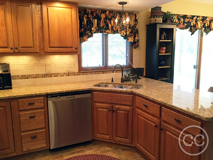 Kitchen painted with Classic Cupboards Paint. Visit www.classiccupboardspaint.com for more details.