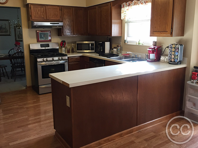 Kitchen painted with Classic Cupboards Paint. Visit www.classiccupboardspaint.com for more details.