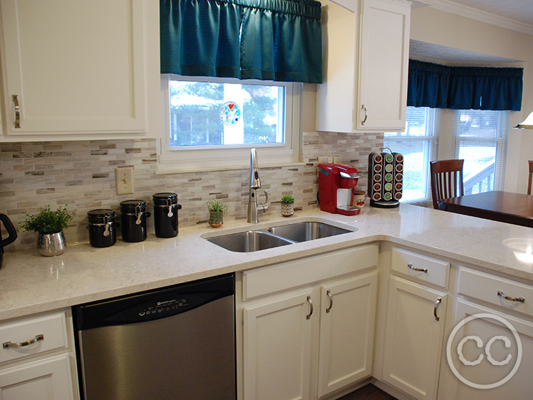 Kitchen painted with Classic Cupboards Paint. Visit www.classiccupboardspaint.com for more details.