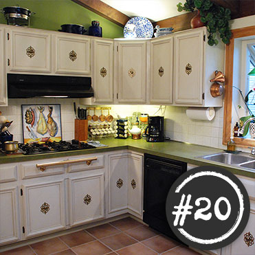 Kitchen painted with Classic Cupboards Paint. Visit www.classiccupboardspaint.com for more details.